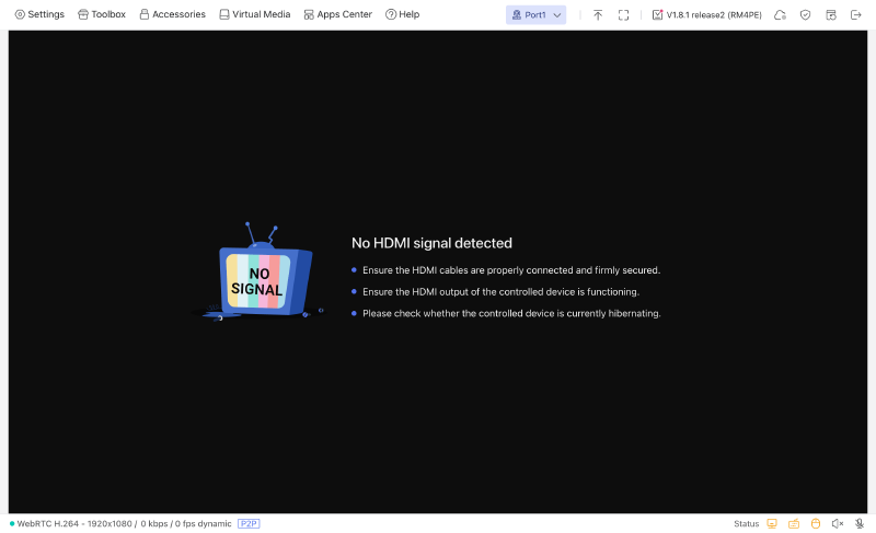 L’interface web GLKVM au premier lancement