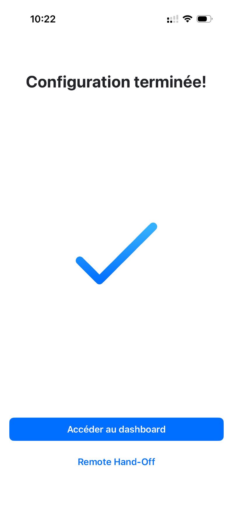 Configuration terminée