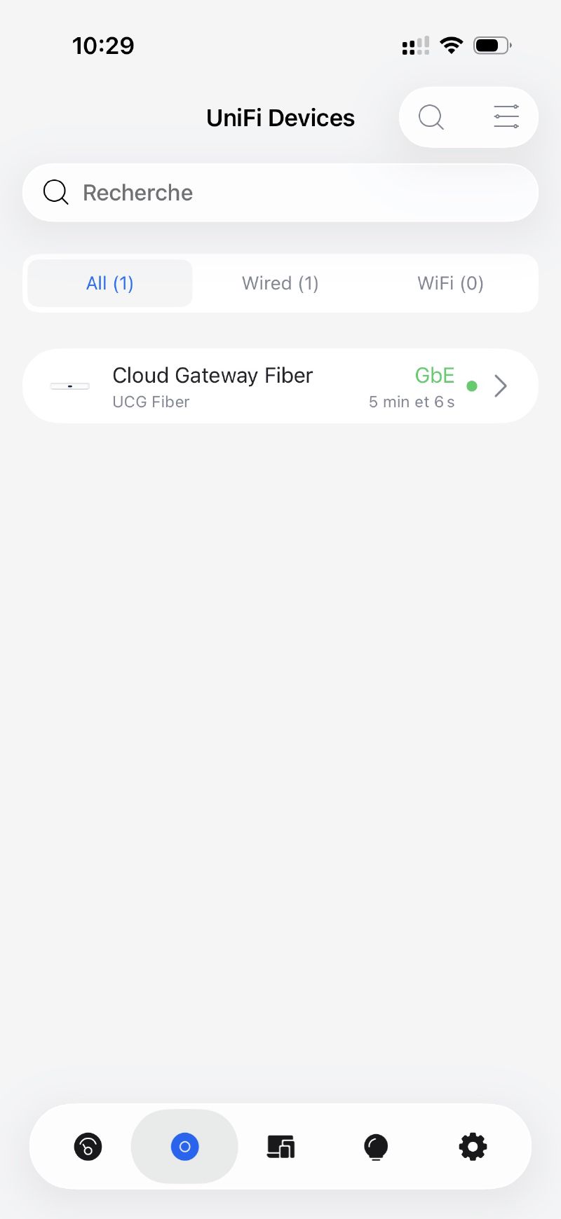 Vue des devices dans UniFi Network