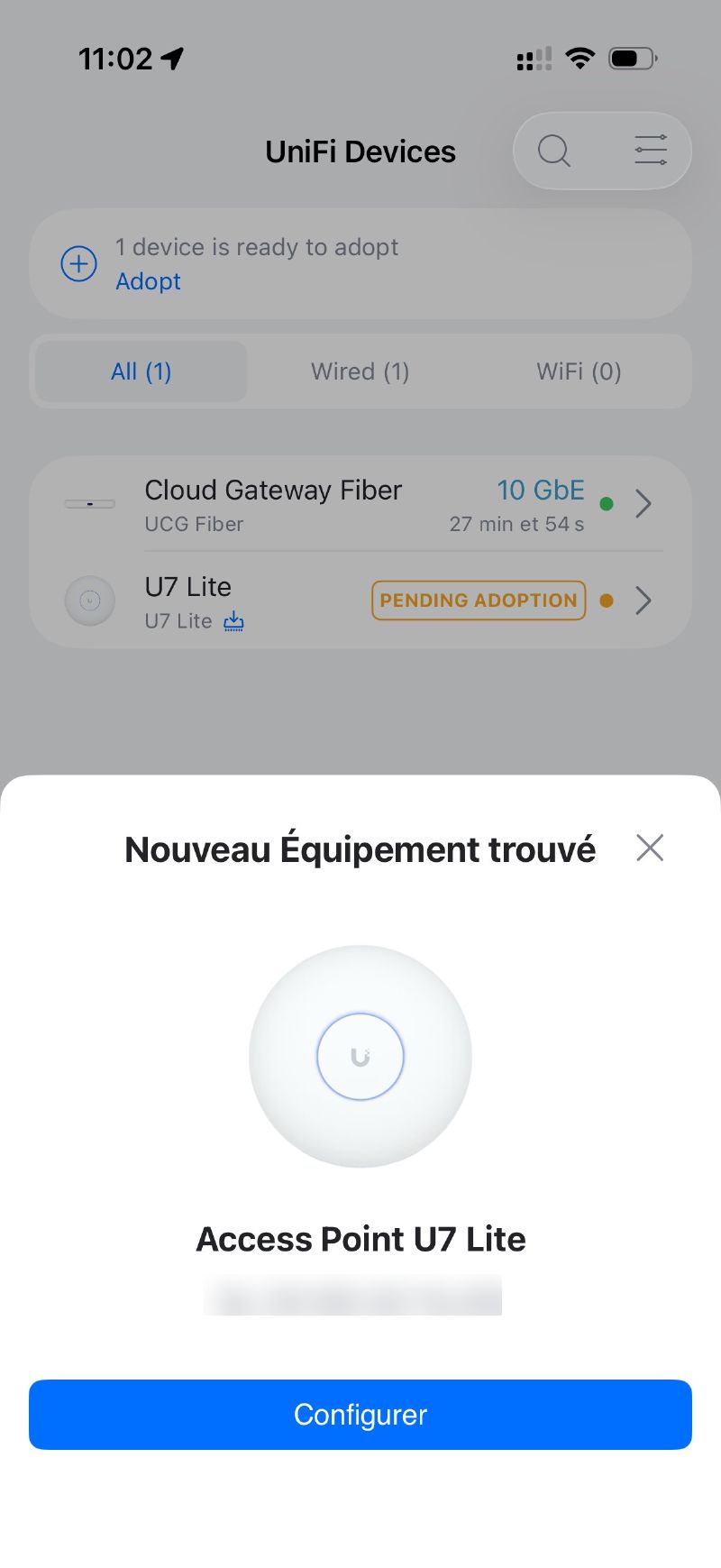 Adoption d&rsquo;un U7 Lite