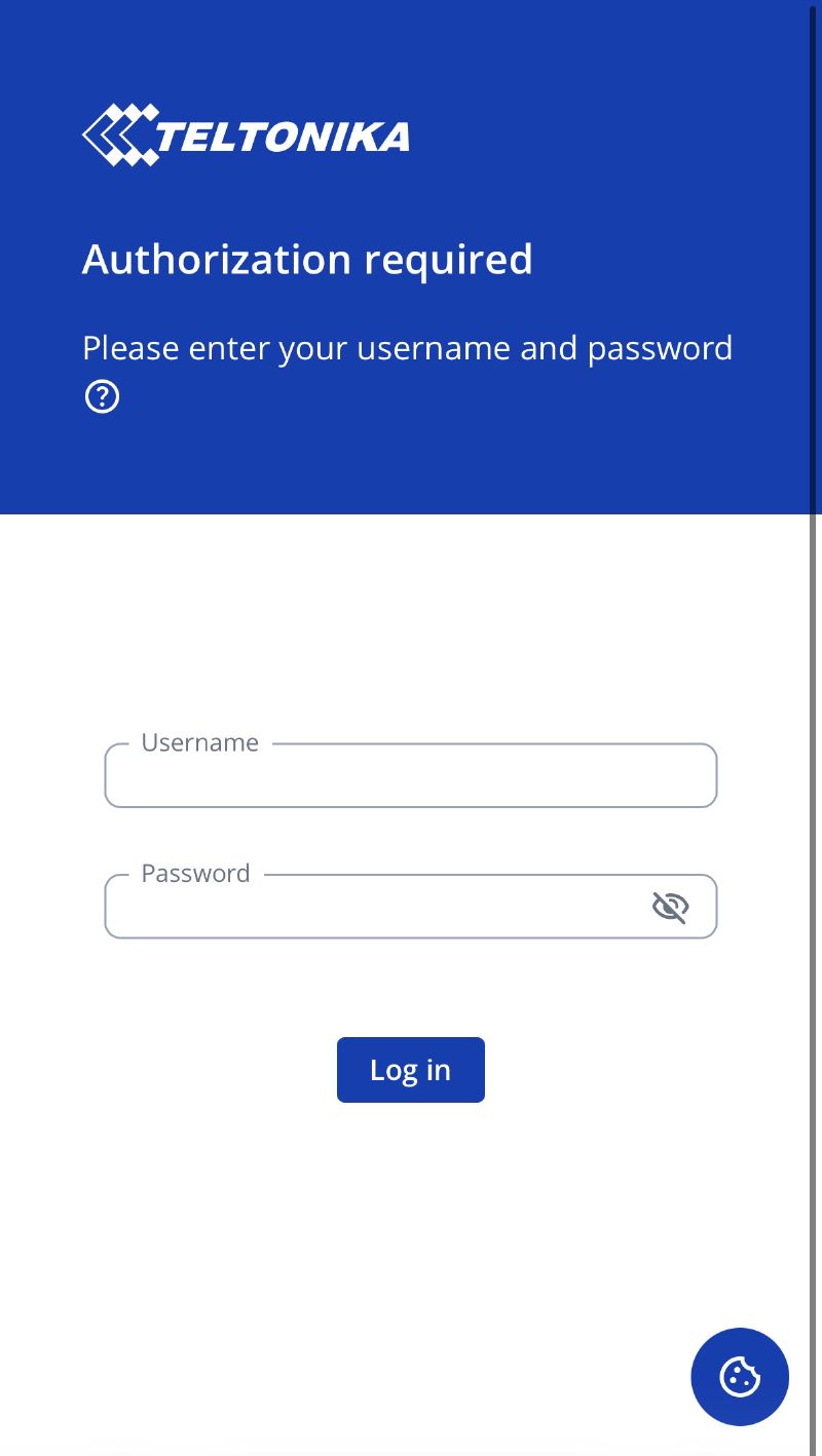 Première connexion à l’interface RutOS